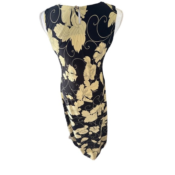 Tommy Bahama Black and Yellow Floral Maxi Dress Woman Size 8 - Picture 4 of 11